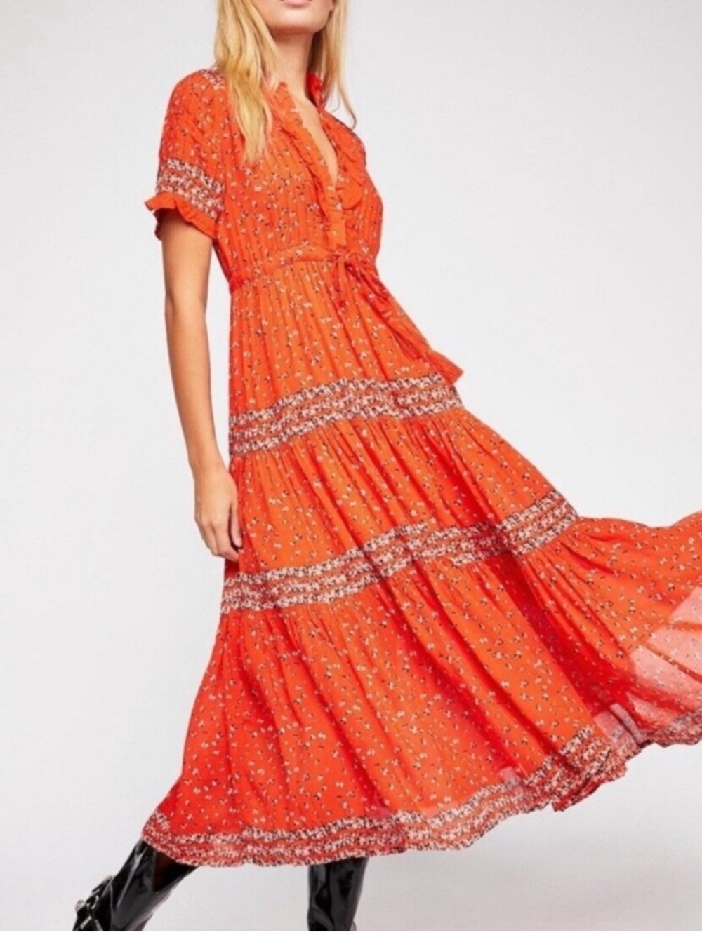Free people Rare Feeling Printed Maxi Dress